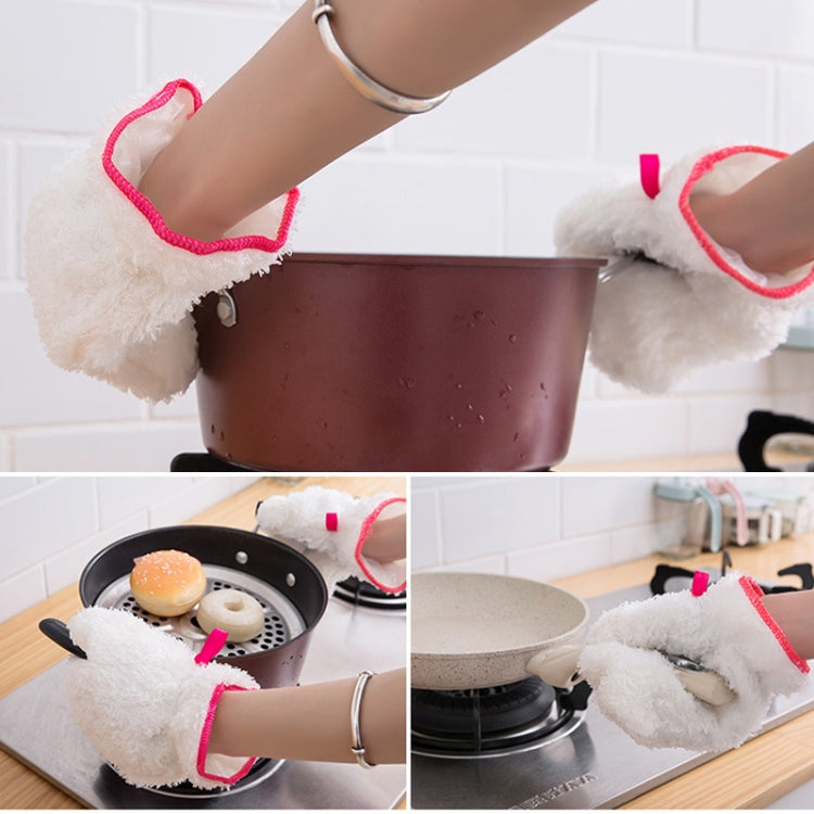 10 PCS Bamboo Fiber Household Non-stick Oil Dishwashing Gloves Kitchen Cleaning Waterproof Gloves