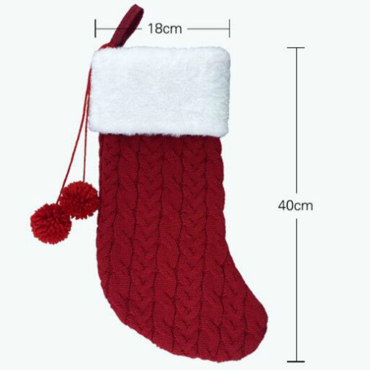 Christmas Knitted Socks Gift Bag Ornament Supplies Pendant