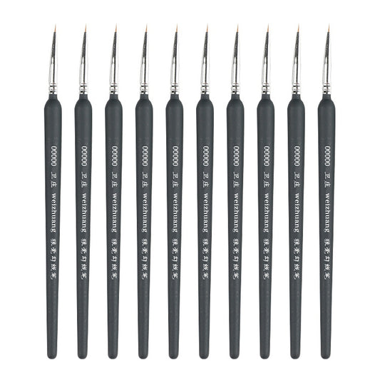 WeiZhuang Hook Line Pen Painting Hand-painted Watercolor Wolf Mint Hook Line Pen Painting Stroke Thin Line Brush, 10 PCS 00000 Dark Blue, 10 PCS 000 Dark Blue, 10 PCS 00 Dark Blue, 10 PCS 0 Dark Blue, 10 PCS 1 Dark Blue, 10 PCS 2 Dark Blue