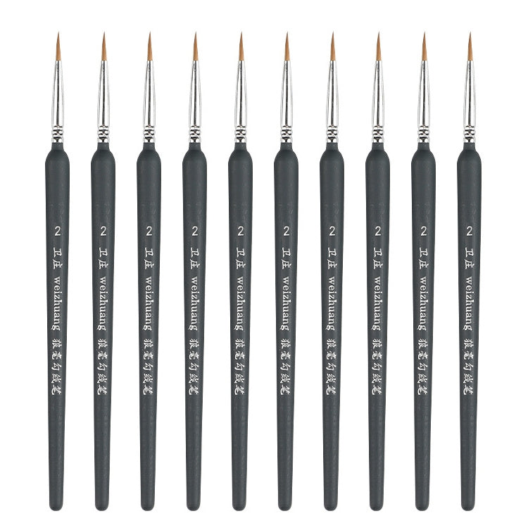 WeiZhuang Hook Line Pen Painting Hand-painted Watercolor Wolf Mint Hook Line Pen Painting Stroke Thin Line Brush