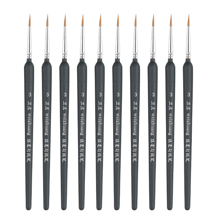 WeiZhuang Hook Line Pen Painting Hand-painted Watercolor Wolf Mint Hook Line Pen Painting Stroke Thin Line Brush