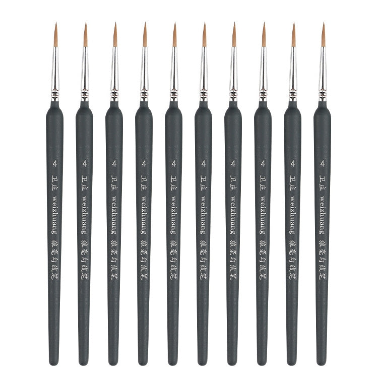 WeiZhuang Hook Line Pen Painting Hand-painted Watercolor Wolf Mint Hook Line Pen Painting Stroke Thin Line Brush