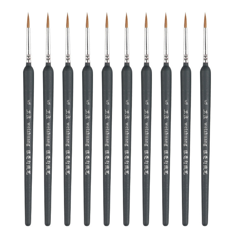 WeiZhuang Hook Line Pen Painting Hand-painted Watercolor Wolf Mint Hook Line Pen Painting Stroke Thin Line Brush