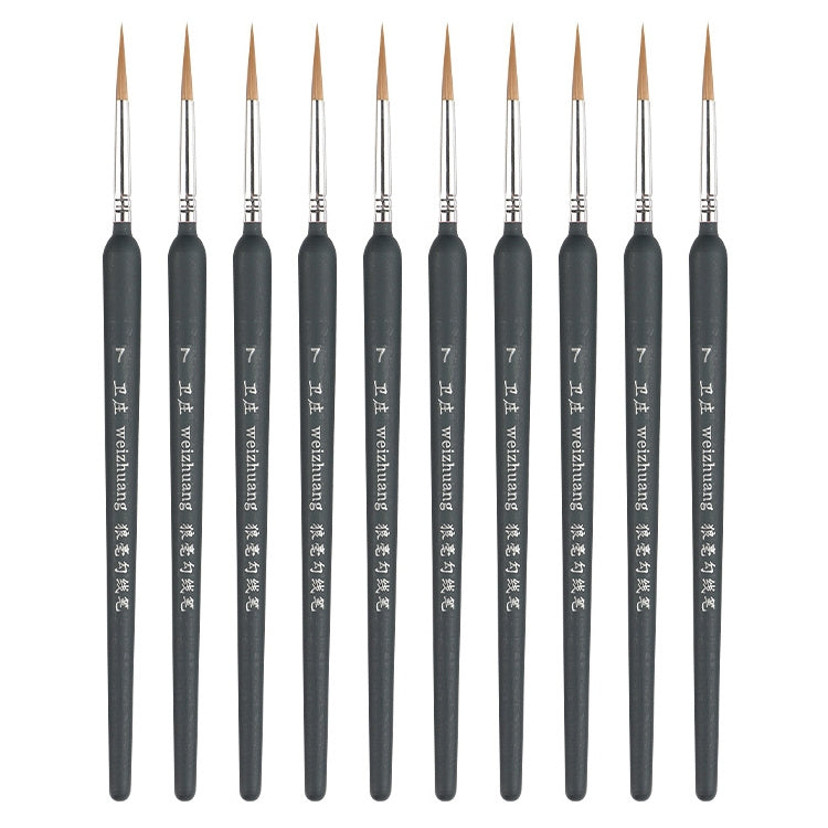 WeiZhuang Hook Line Pen Painting Hand-painted Watercolor Wolf Mint Hook Line Pen Painting Stroke Thin Line Brush