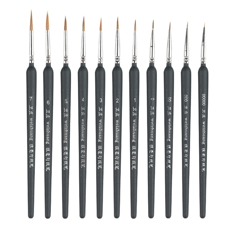 WeiZhuang Hook Line Pen Painting Hand-painted Watercolor Wolf Mint Hook Line Pen Painting Stroke Thin Line Brush