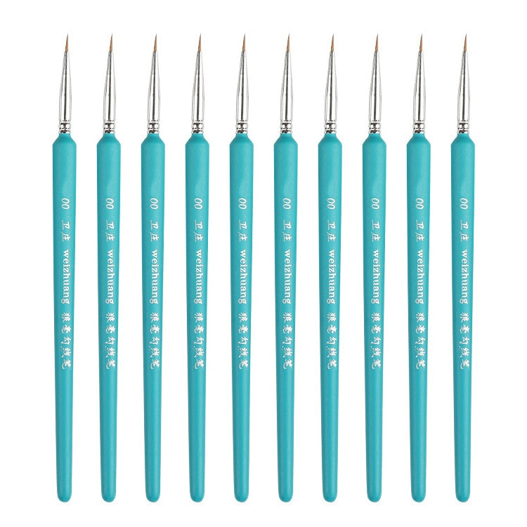 WeiZhuang Hook Line Pen Painting Hand-painted Watercolor Wolf Mint Hook Line Pen Painting Stroke Thin Line Brush