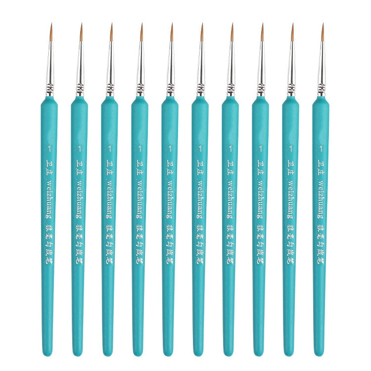 WeiZhuang Hook Line Pen Painting Hand-painted Watercolor Wolf Mint Hook Line Pen Painting Stroke Thin Line Brush