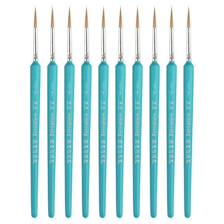 WeiZhuang Hook Line Pen Painting Hand-painted Watercolor Wolf Mint Hook Line Pen Painting Stroke Thin Line Brush