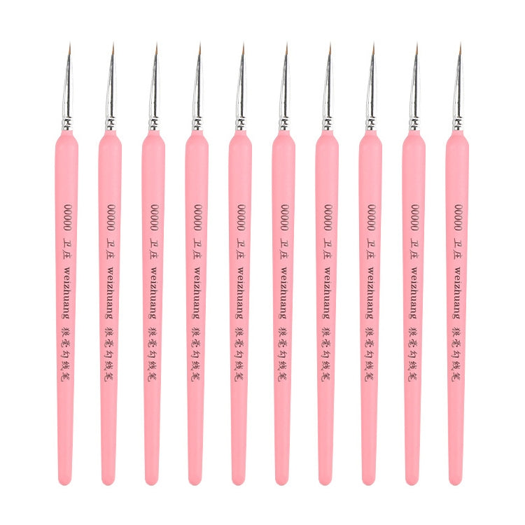 WeiZhuang Hook Line Pen Painting Hand-painted Watercolor Wolf Mint Hook Line Pen Painting Stroke Thin Line Brush