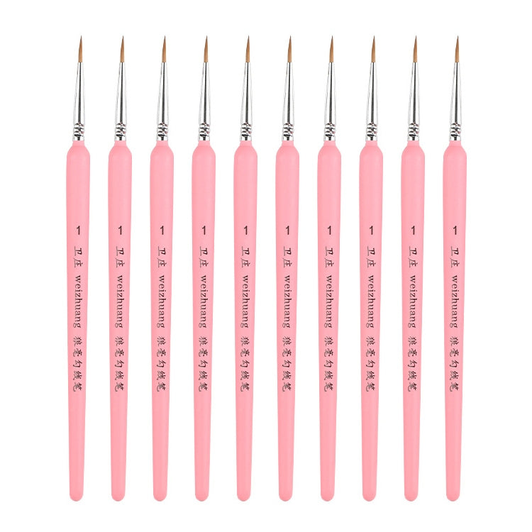 WeiZhuang Hook Line Pen Painting Hand-painted Watercolor Wolf Mint Hook Line Pen Painting Stroke Thin Line Brush