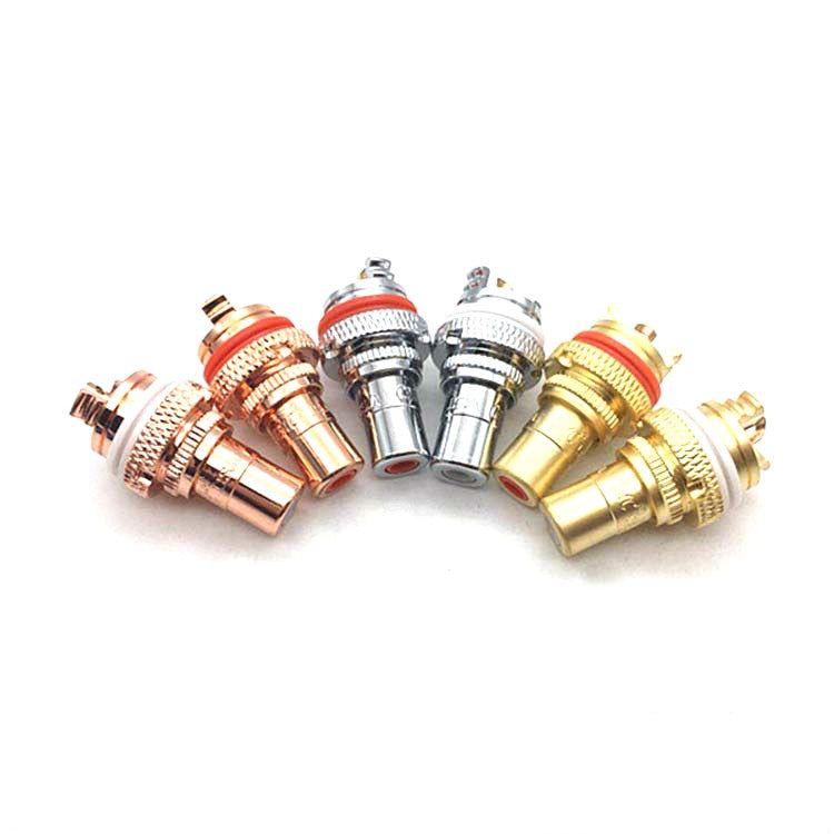 4 PCS CMC Copper RCA Female Audio Power Amplifier AV Audio Lotus Socket Terminal