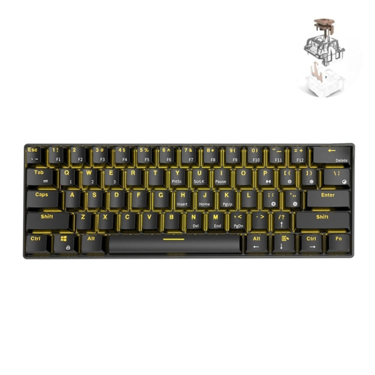 RK61 61 Keys Bluetooth / Wireless Dual Modes Tablet Mobile Gaming Mechanical Keyboard, Cable Length: 1.5m