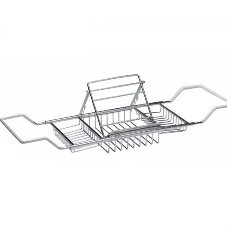 304 Stainless Steel Bathtub Rack Retractable Bracket Bathroom Shelf