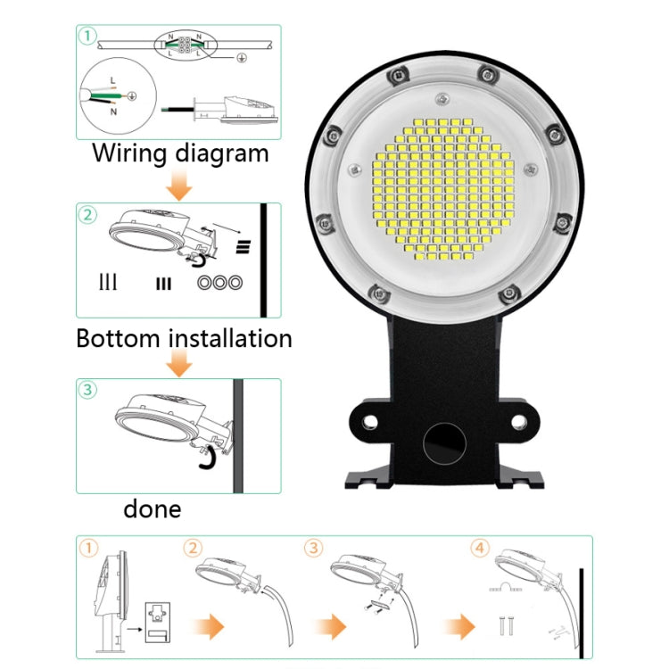 LED Outdoor Light Sensing IP65 Waterproof Wall Lamp Garden Courtyard Street Light