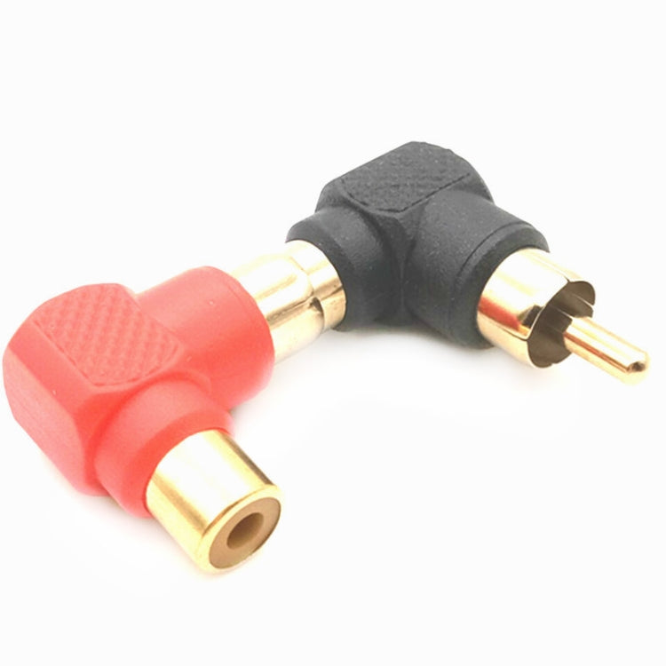 20 PCS / 10 Pairs L-shaped Lotus RCA Right Angle Elbow RCA Male to Female Audio Adapter