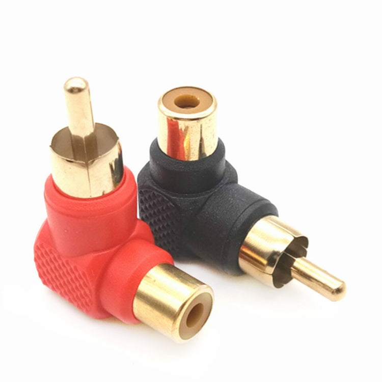 20 PCS / 10 Pairs L-shaped Lotus RCA Right Angle Elbow RCA Male to Female Audio Adapter