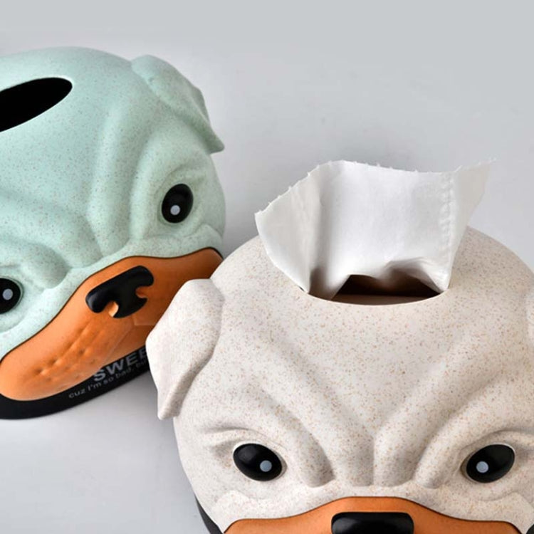 Creative Wheat Bobbi Dog Tissue Box Living Room Bedroom Desktop Pumping Paper Roll Paper Storage Box