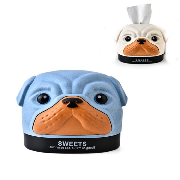 Creative Wheat Bobbi Dog Tissue Box Living Room Bedroom Desktop Pumping Paper Roll Paper Storage Box