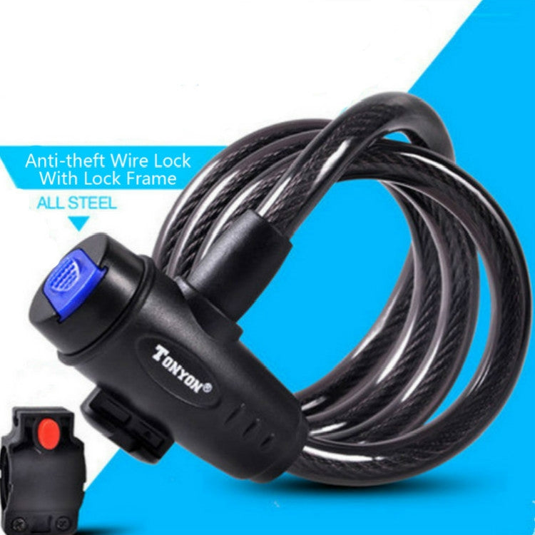 TONYON TY588 Universal Bicycle Lock Mountain Bike Wire Lock Bicycle Ring Type Lock