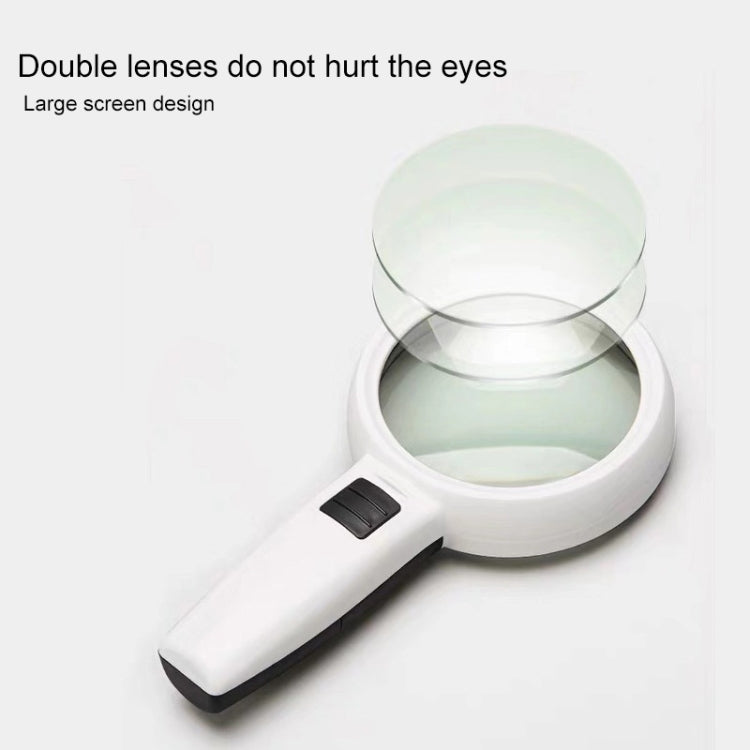 Handheld High-definition Lens with LED Light Reading and Maintenance Magnifying Glass for the Elderly
