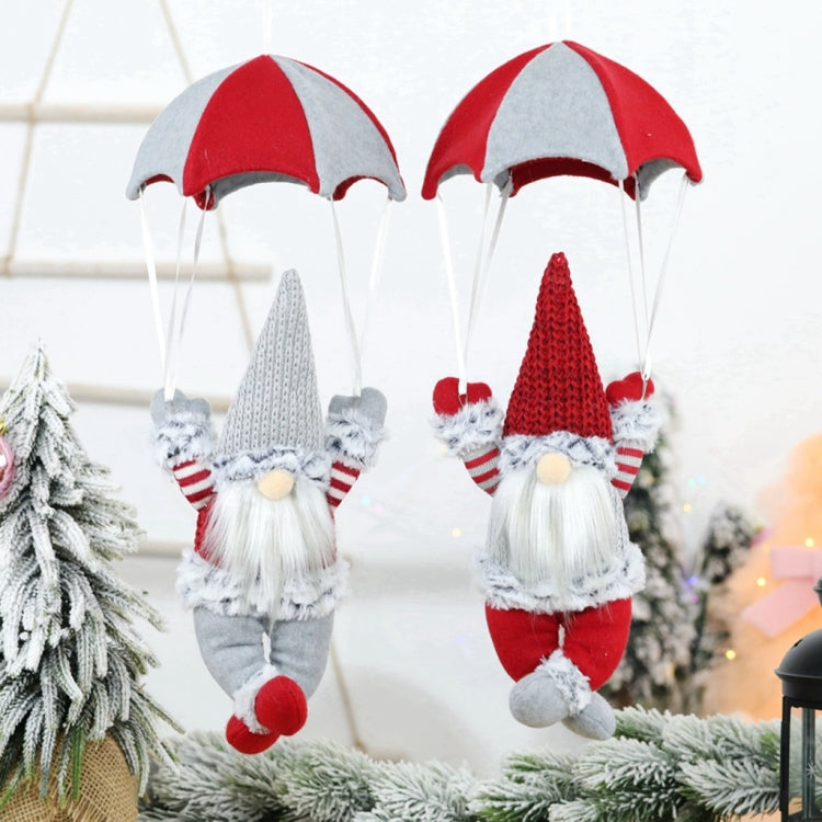 Faceless Skydiving Santa Claus Christmas Window Hanging Decorations
