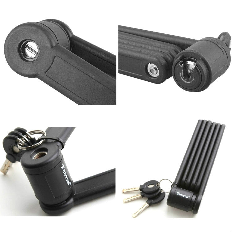 Tonyon Universal Anti-hydraulic Scissors Bicycle Lock Four-section Folding Mountain Bike Lock