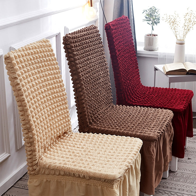 Bubble Skirt Chair Cover Household Elastic Universal One-piece  Seat Stool Cover Fabric Grid Chair Cover