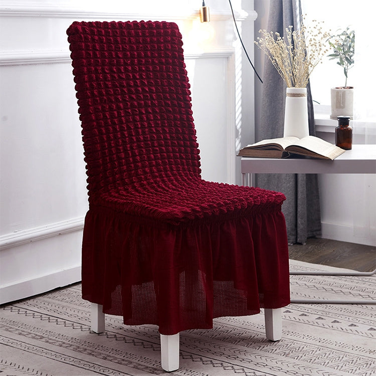 Bubble Skirt Chair Cover Household Elastic Universal One-piece  Seat Stool Cover Fabric Grid Chair Cover