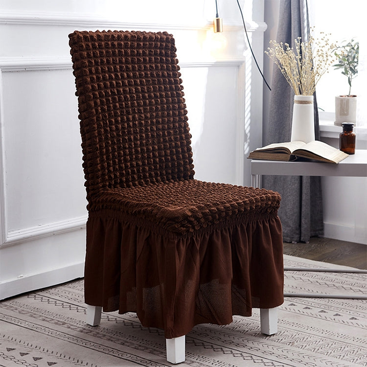 Bubble Skirt Chair Cover Household Elastic Universal One-piece  Seat Stool Cover Fabric Grid Chair Cover