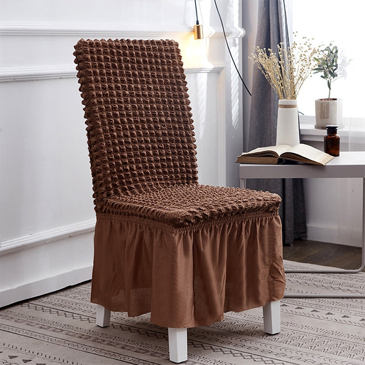 Bubble Skirt Chair Cover Household Elastic Universal One-piece  Seat Stool Cover Fabric Grid Chair Cover