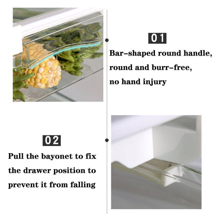 Refrigerator Storage Box Drawer Type Square Household Multifunctional Food Preservation Box
