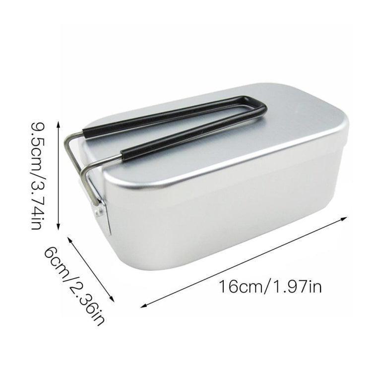 Outdoor Travel Camping Camping Lunch Box Portable Foldable Aluminum Lunch Box Retro Lunch Box Small