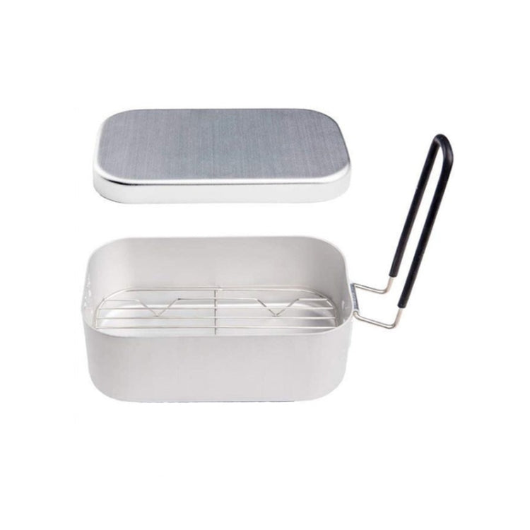 Outdoor Travel Camping Camping Lunch Box Portable Foldable Aluminum Lunch Box Retro Lunch Box Small