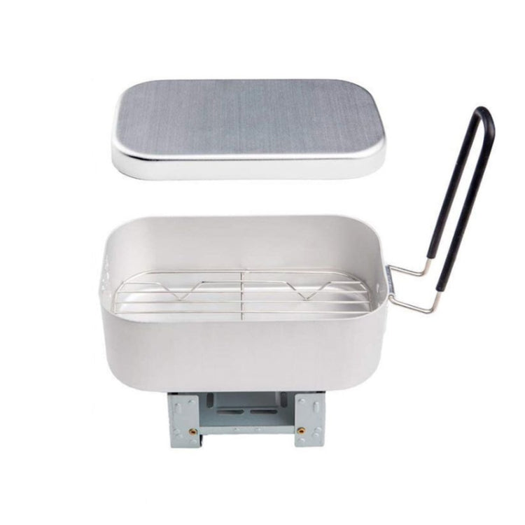 Outdoor Travel Camping Camping Lunch Box Portable Foldable Aluminum Lunch Box Retro Lunch Box Small