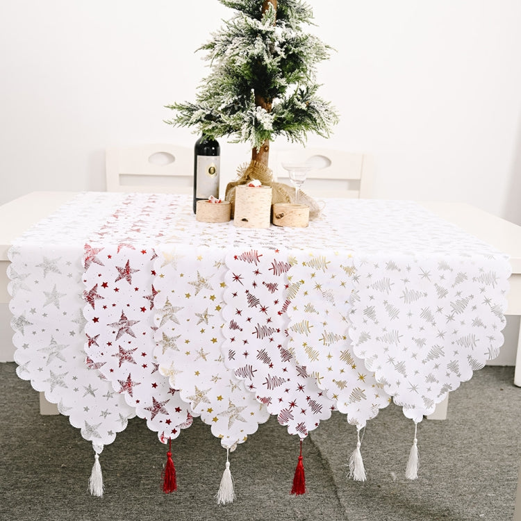 Christmas Table Decoration Bronzing Tablecloth Holiday Decoration Supplies