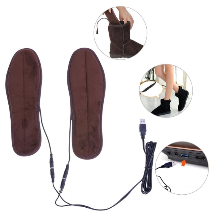 2 Pairs USB Shoe Dryer Electric Insoles Shoe Winter Keep Warm Heated Insole for Shoes Boot
