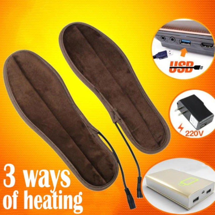 2 Pairs USB Shoe Dryer Electric Insoles Shoe Winter Keep Warm Heated Insole for Shoes Boot