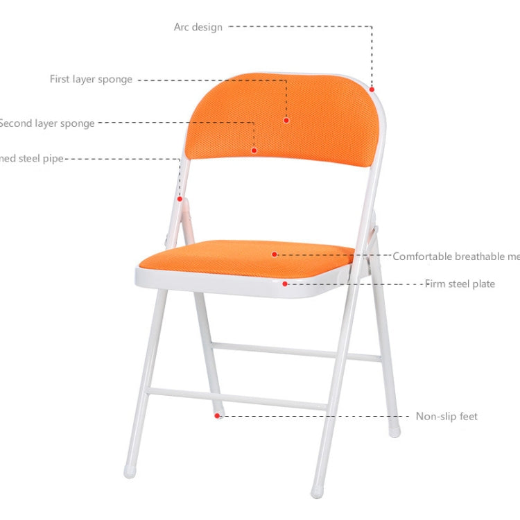 Portable Folding Metal Conference Chair Office Computer Chair Leisure Home Outdoor Chair