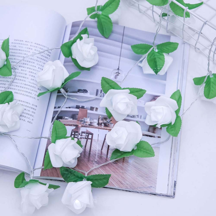 Rose Flower Battery Powered Fairy Lights Wedding Home Birthday Party Garland Decor String Lamp