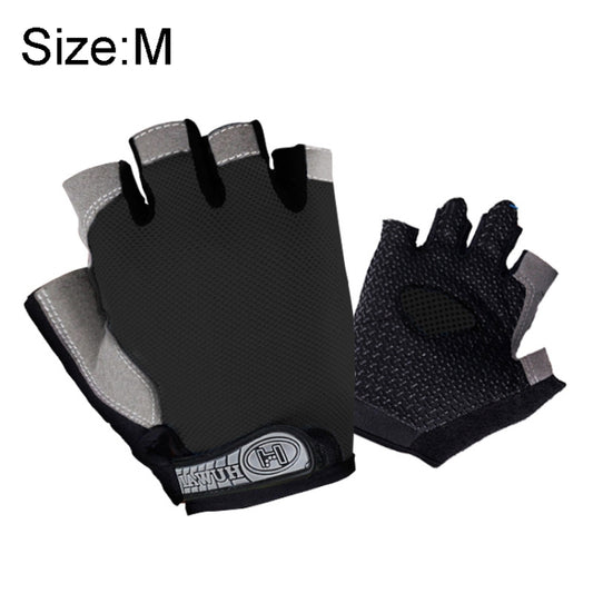 Summer Men Women Fitness Gloves Gym Weight Lifting Cycling Yoga Training Thin Breathable Antiskid Half Finger Gloves, M, XL, L, S