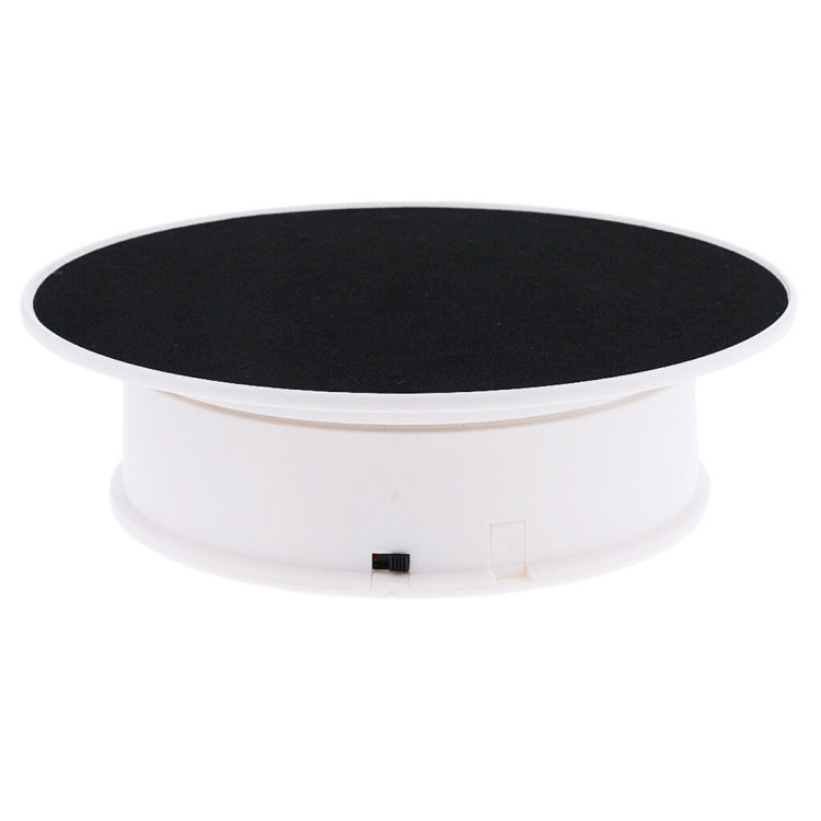 30cm 360 Degree Electric Rotating Turntable Display Stand Video Shooting Props Turntable for Photography, Load 4kg, US Plug(White + Black)