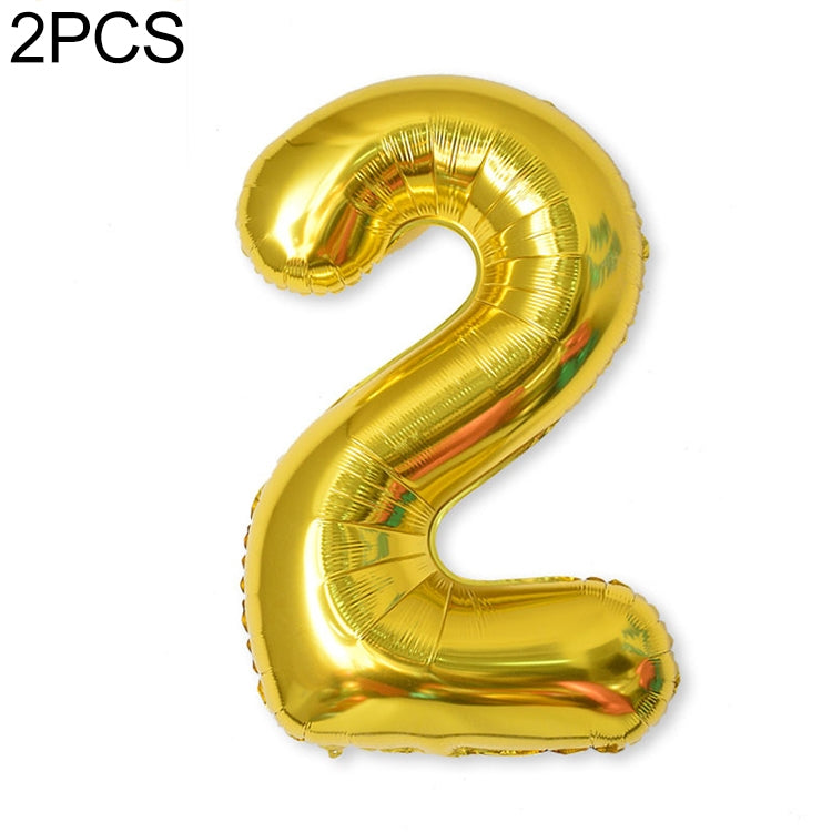 2 PCS 40 Inch Aluminium Foil Number Balloons Birthday Wedding Engagement Party Decor Kids Ball Supplies