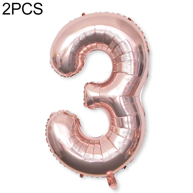 2 PCS 40 Inch Aluminium Foil Number Balloons Birthday Wedding Engagement Party Decor Kids Ball Supplies