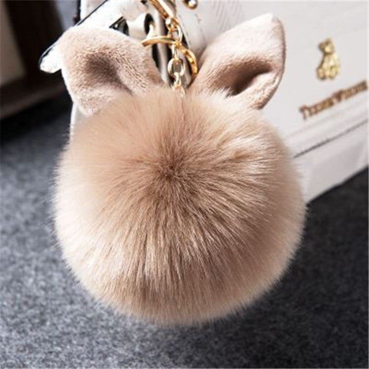 Fur Pom Keychains Fake Rabbit Fur Ball Keychain