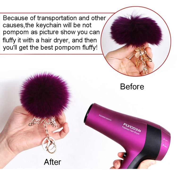 Fur Pom Keychains Fake Rabbit Fur Ball Keychain