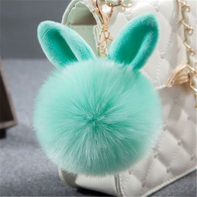 Fur Pom Keychains Fake Rabbit Fur Ball Keychain
