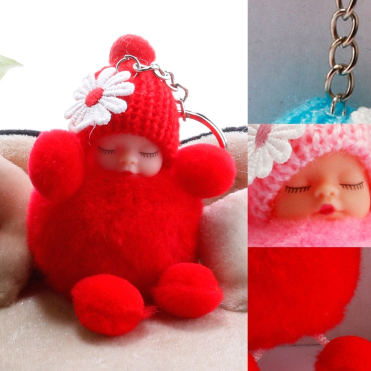 Sleeping Baby Doll Ball Key Chain Car Keyring Holder Bag Pendant Charm Keychain