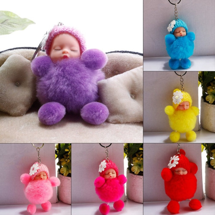Sleeping Baby Doll Ball Key Chain Car Keyring Holder Bag Pendant Charm Keychain