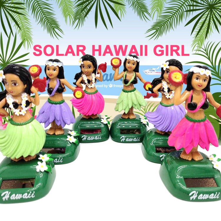 Solar Powered Dancing Hula Girl Swinging Bobble Toy Gift for Car Decoration