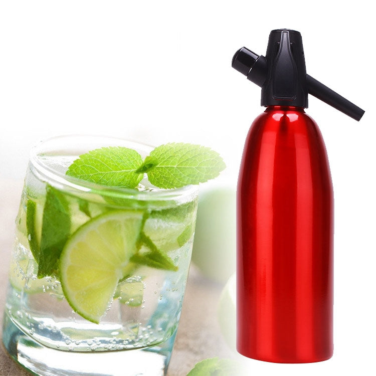 Manual Soda Siphon CO2 Dispenser Water Bubble Generator Cool Drink Cocktail Soda Machine Aluminum Bar DIY Soda Maker, Capacity: 1L